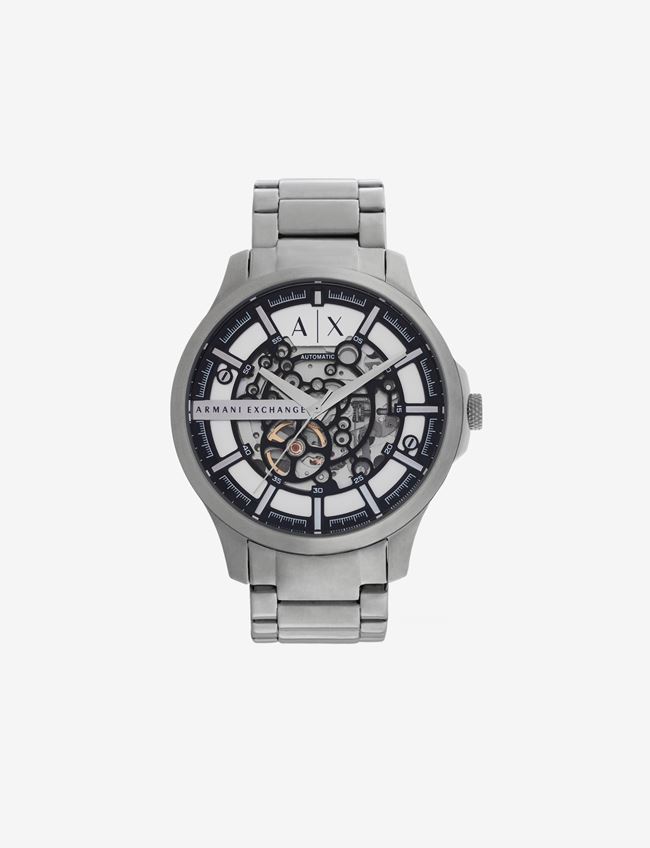 Armani Exchange Analog Watches Argento Acciaio Inox, Cristallo, Plastica