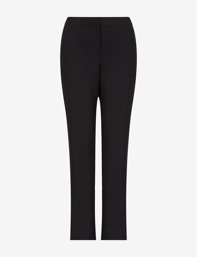 Armani Exchange Pantaloni Smart Casual Nero Poliestere, Viscosa, Elastan