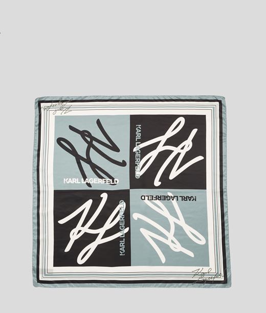 Woman K/autograph Scarf Black/white 100% Silk - Size: OneSize