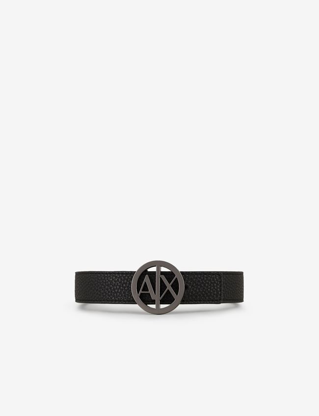 Armani Exchange Cintura Nero Poliestere, Poliuretano