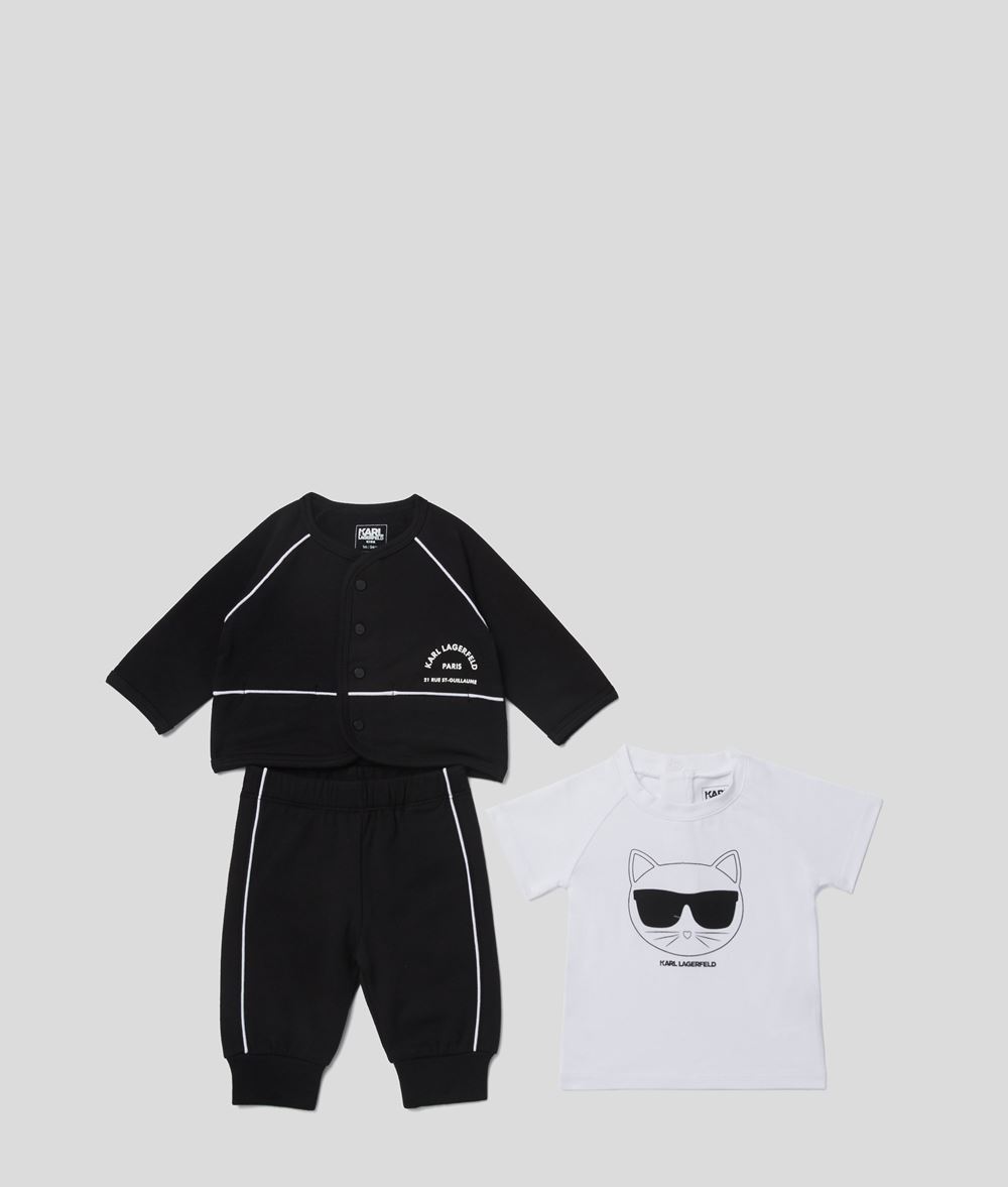 Karl Lagerfeld Unisex Choupette B & W Set Schwarz/weiss 95% Baumwolle, 5% Elastan, Größe: 1-3