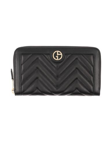 Giorgio Armani Woman Wallet Black Size - Soft Leather
