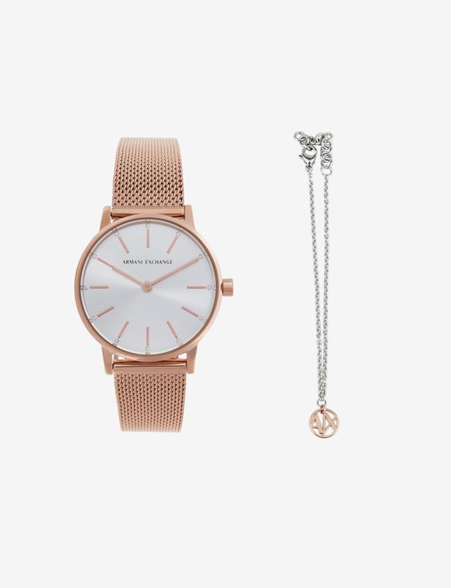 Armani Exchange Analog Watches Rame Acciaio, Cristallo, Plastica