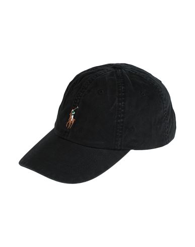 Polo Ralph Lauren Stretch-cotton Twill Ball Cap Hat Black Size Onesize Cotton, Elastane, Leather