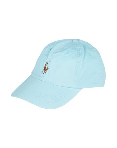 Polo Ralph Lauren Stretch-cotton Twill Ball Cap Hat Sky Blue Size Onesize Cotton, Elastane, Leather