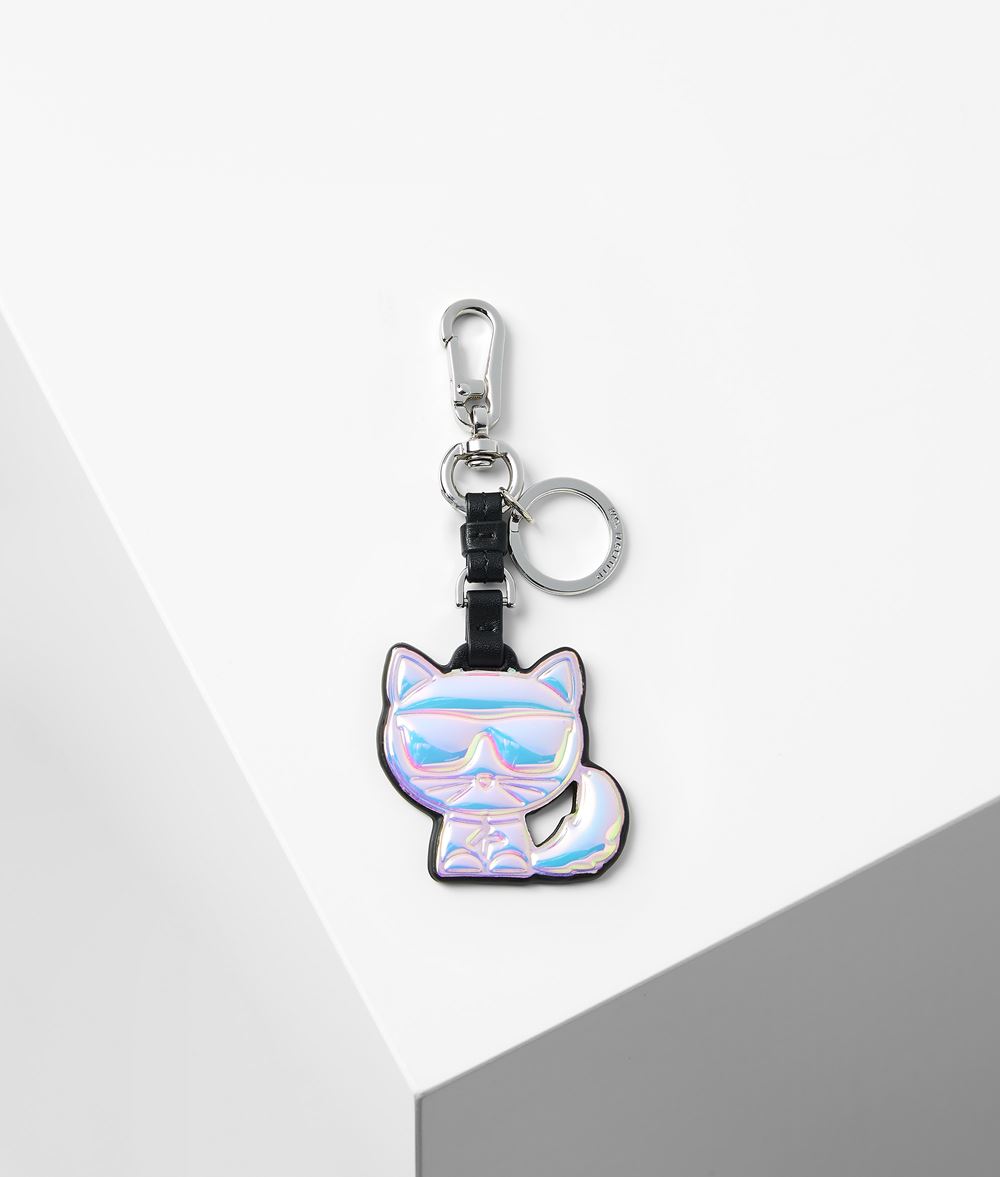 Woman K/ikonik Balloon Choupette Keychain Iridescent 50% Cow leather - 50% Thermoplastic polyurethane - Size: OneSize