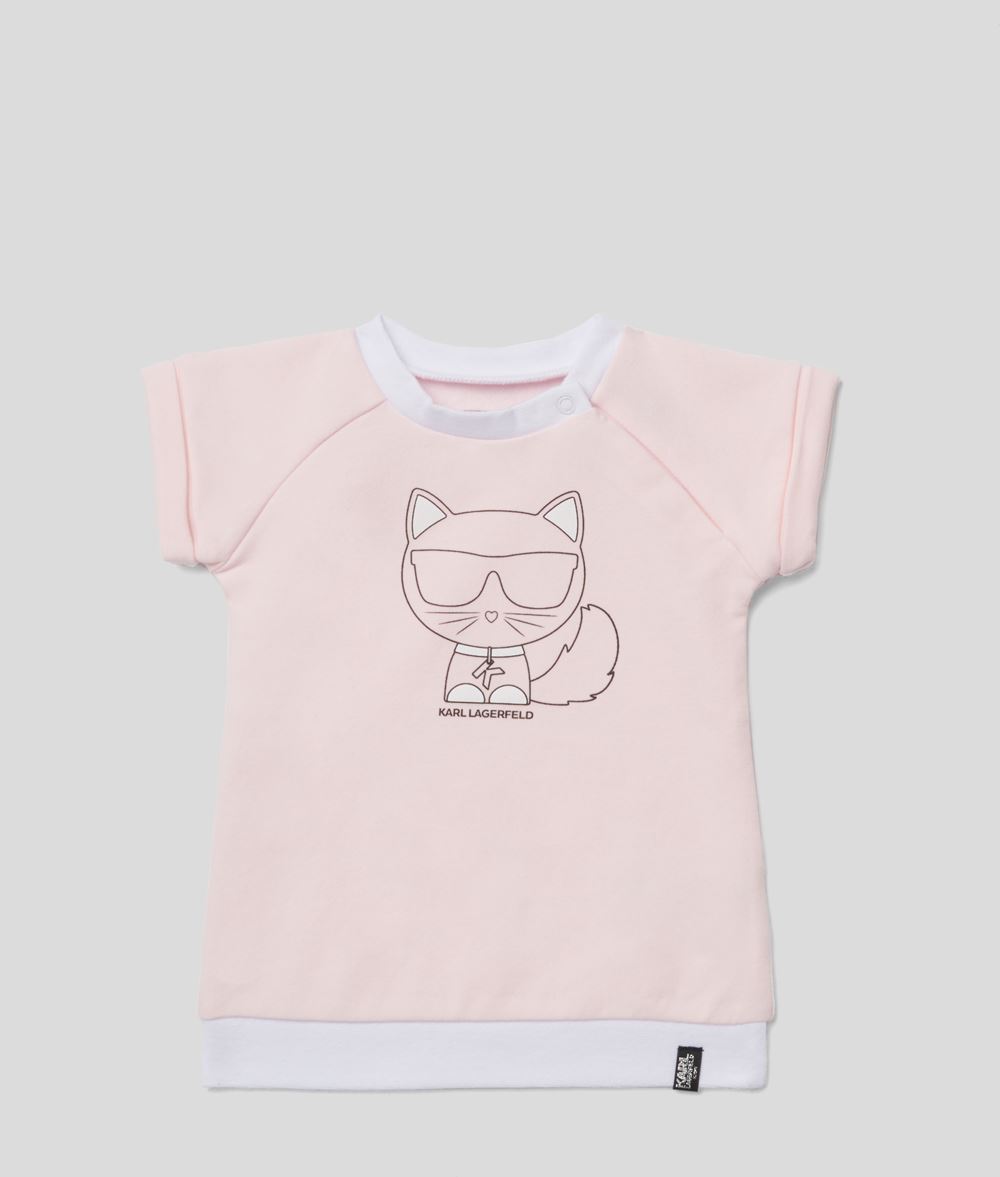 Karl Lagerfeld Baby Choupette Kleid Pale Pink 95% Baumwolle, 5% Elastan, Größe: 0-1