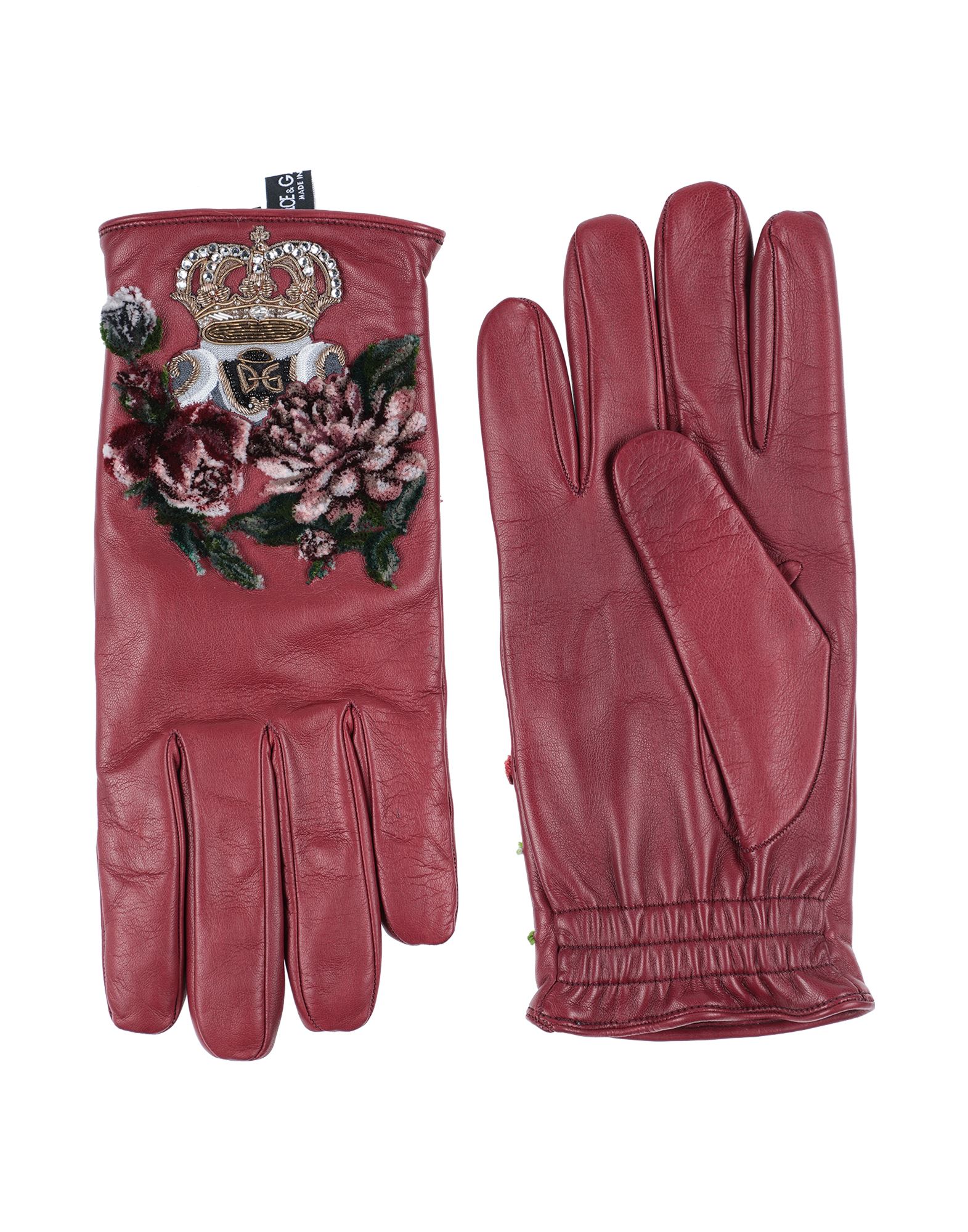 Dolce & Gabbana Gloves In Maroon