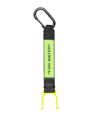 ™ Off-white Man Key ring Yellow Size - Polyester, Soft Leather