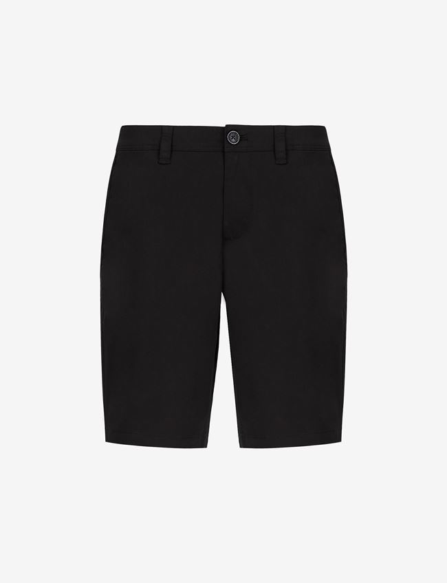 Armani Exchange Shorts Nero Cotone, Elastan