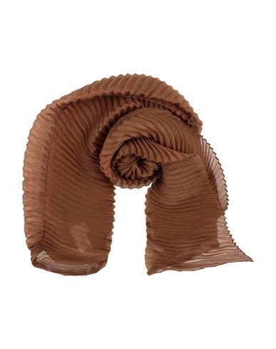 Agnona Woman Scarf Camel Size - Cashmere, Silk In Beige