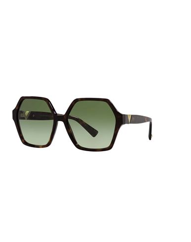 Солнечные очки VALENTINO темно-коричневого цвета