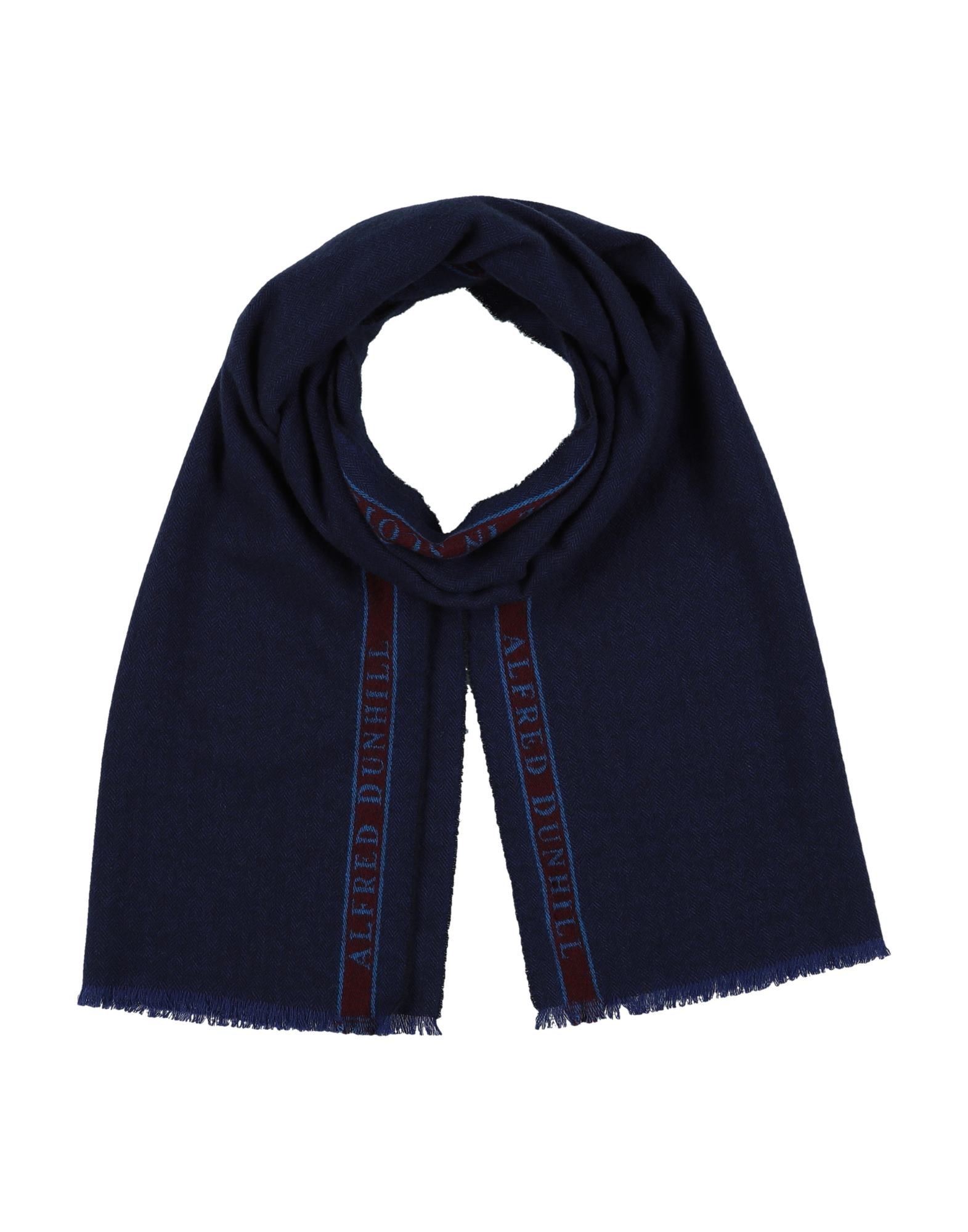 Shop Dunhill Scarves In Dark Blue