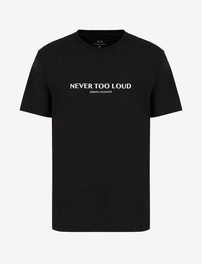 Armani Exchange T-Shirt Con Logo Nero Cotone