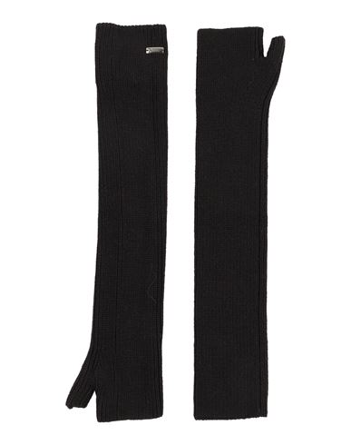 Herno Woman Gloves Black Size M Acrylic, Wool