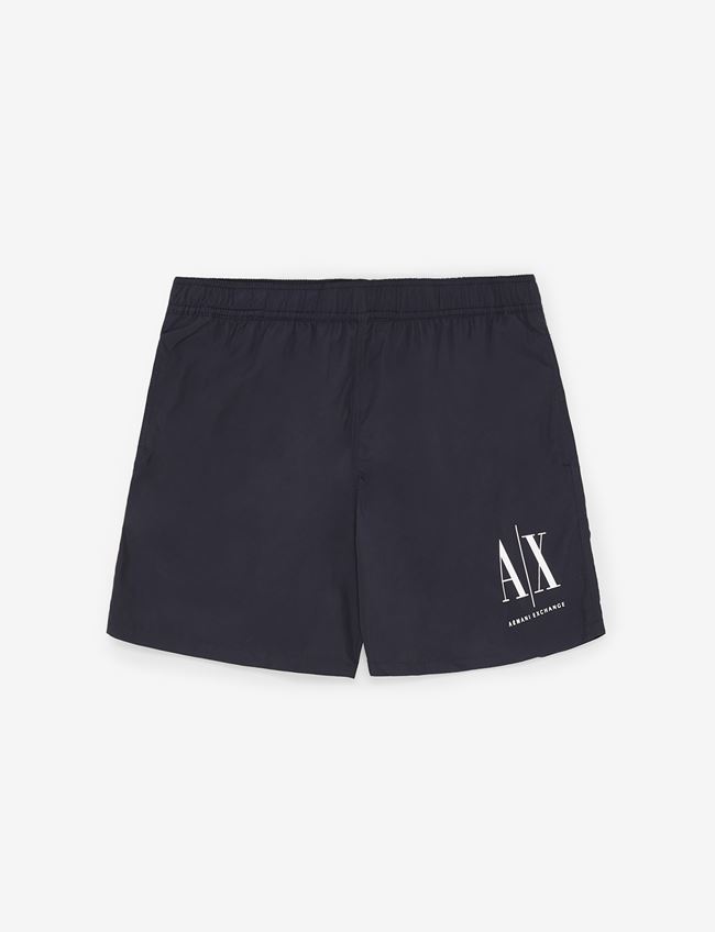 Armani Exchange Costume Da Bagno Blu Navy Poliestere