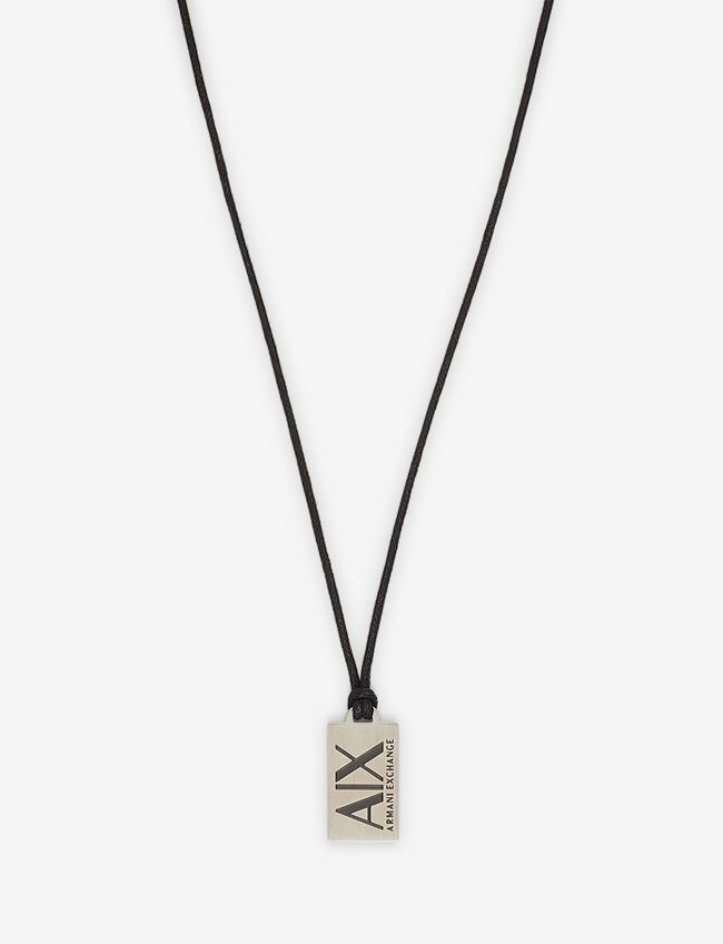 Armani Exchange Bracelets Argento Acciaio Inox, Cotone