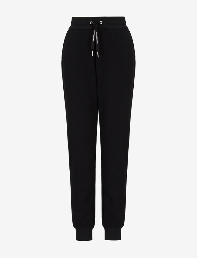 Armani Exchange Pantalone Da Jogging Nero Poliestere, Viscosa, Elastan
