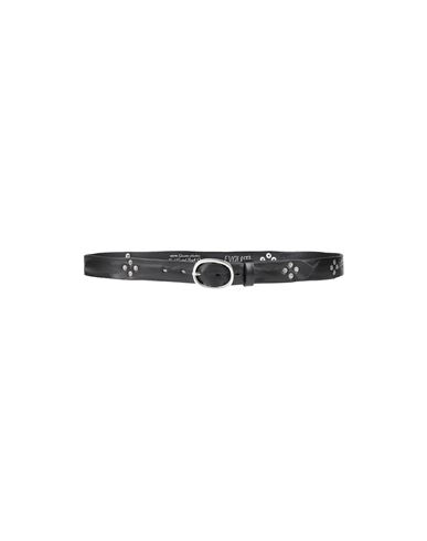 Woman Belt Black Size 38 Soft Leather