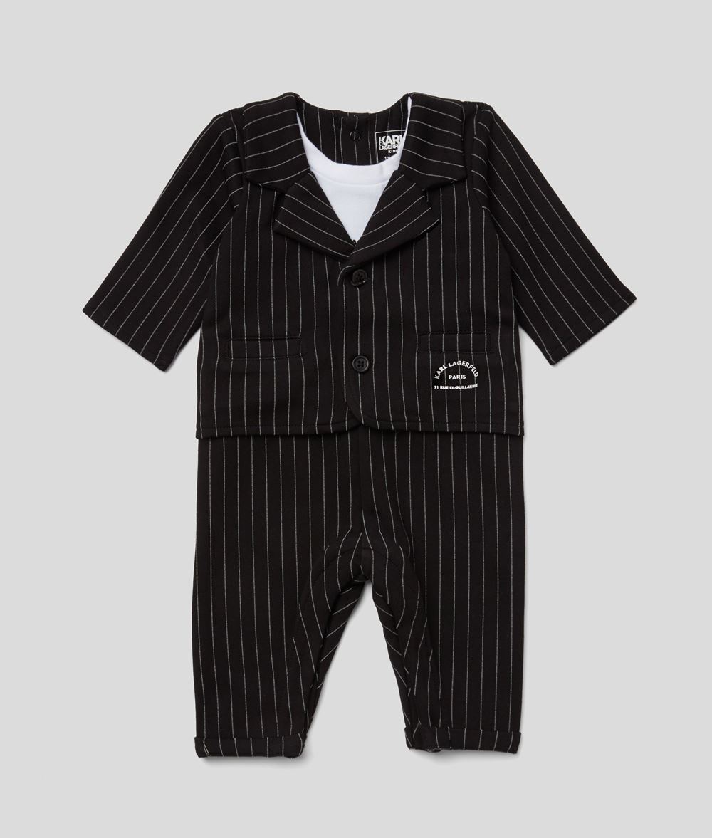 Karl Lagerfeld Baby Rue St. Guillaume Anzug-set Schwarz/weiss 65% Viskose, 17% Polyester, 14% Polyamid, 4% Elastan, Größe: 1-3