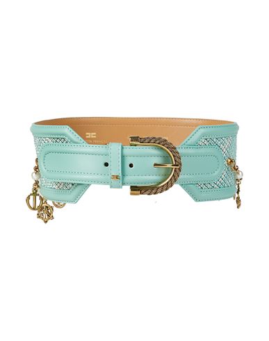 ELISABETTA FRANCHI ELISABETTA FRANCHI WOMAN BELT LIGHT GREEN SIZE 10 TEXTILE FIBERS 