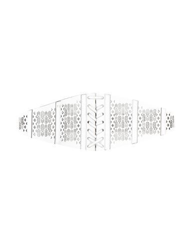 Elisabetta Franchi Woman Belt White Size 6 Cow Leather In White