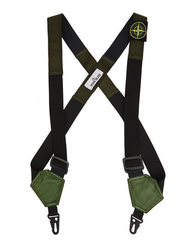 STONE ISLAND 96070 MUSSOLA GOMMATA CANVAS ACCESSORIES_GARMENT DYED Suspenders Man Olive Green CAD 236