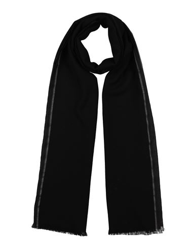 Zegna Man Scarf Black Size - Cashmere, Silk