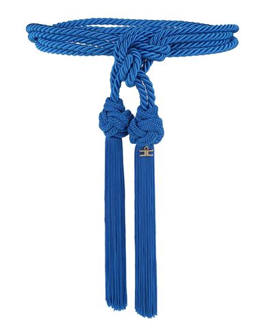 Woman Belt Bright blue Size ONESIZE Textile fibers