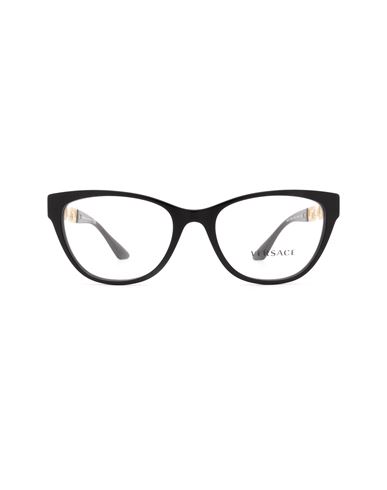 Shop Versace Ve3292 Woman Eyeglass Frame Black Size 52 Acetate, Metal