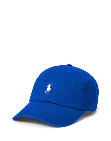 Polo Ralph Lauren Cotton Chino Ball Cap Man Hat Bright Blue Size Onesize Cotton