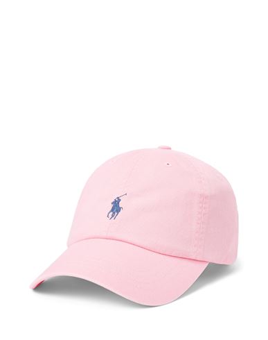 Polo Ralph Lauren Cotton Chino Ball Cap Man Hat Pink Size Onesize Cotton