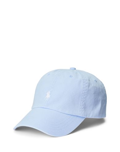 Shop Polo Ralph Lauren Cotton Chino Ball Cap Man Hat Sky Blue Size Onesize Cotton