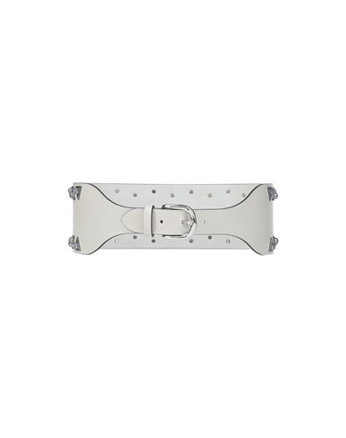 Woman Belt Ivory Size 32 Cow leather