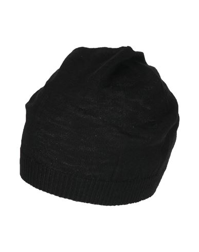 Rick Owens Man Hat Black Size Onesize Virgin Wool In Blue