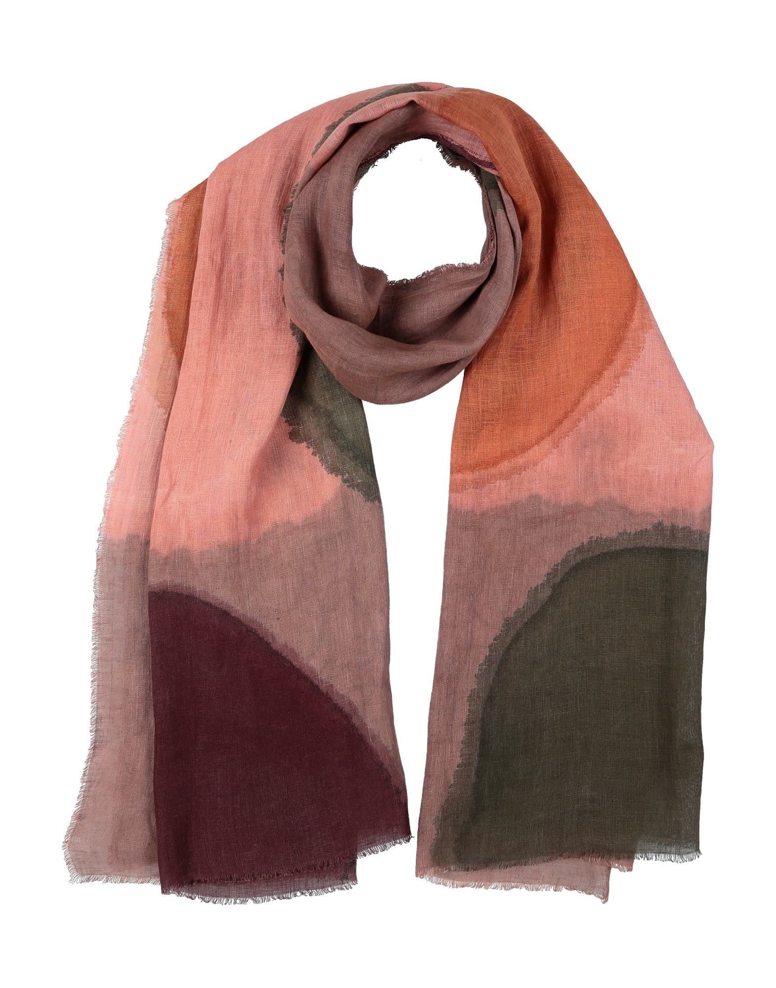 Womens Accessories Scarves and mufflers Exquisite J Linen Scarf in Brown 