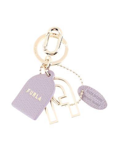 Shop Furla Venus Keyring Arch Woman Key Ring Mauve Size - Metal, Soft Leather In Purple
