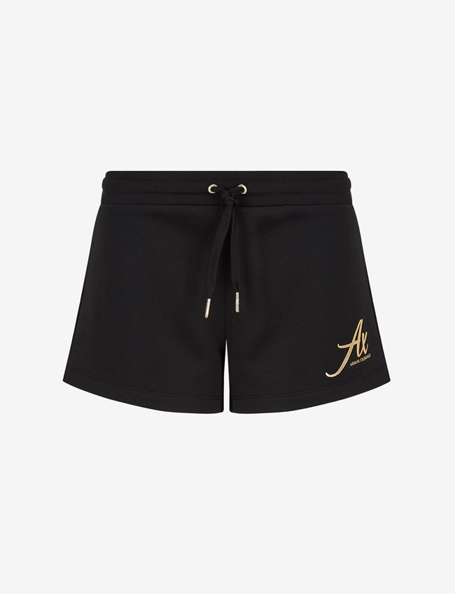 Armani Exchange Shorts Nero Poliestere, Cotone