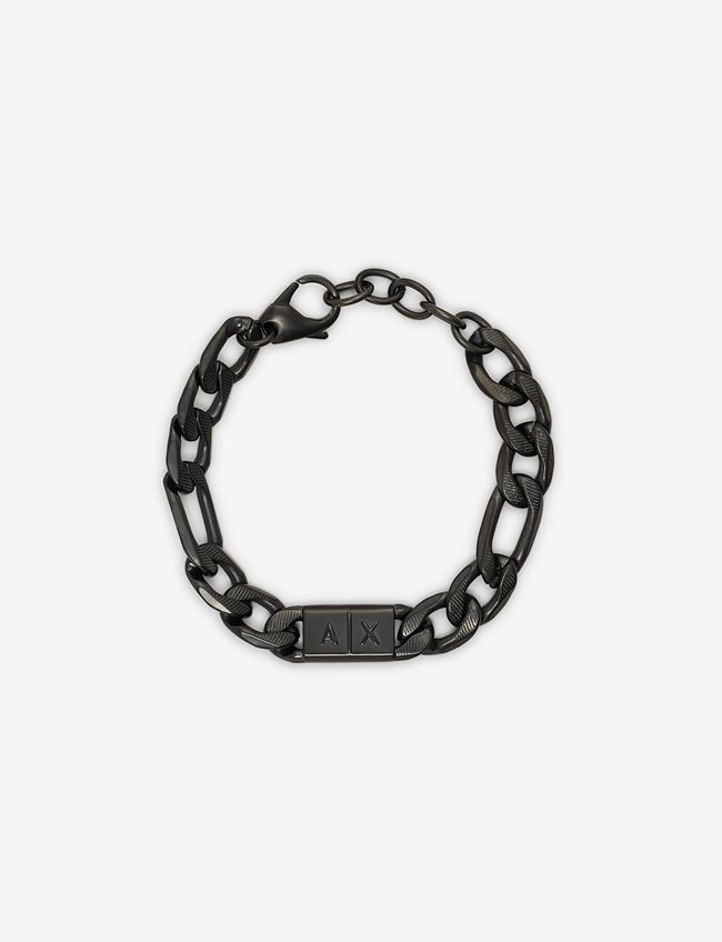 Armani Exchange Bracelets Nero Acciaio Inox