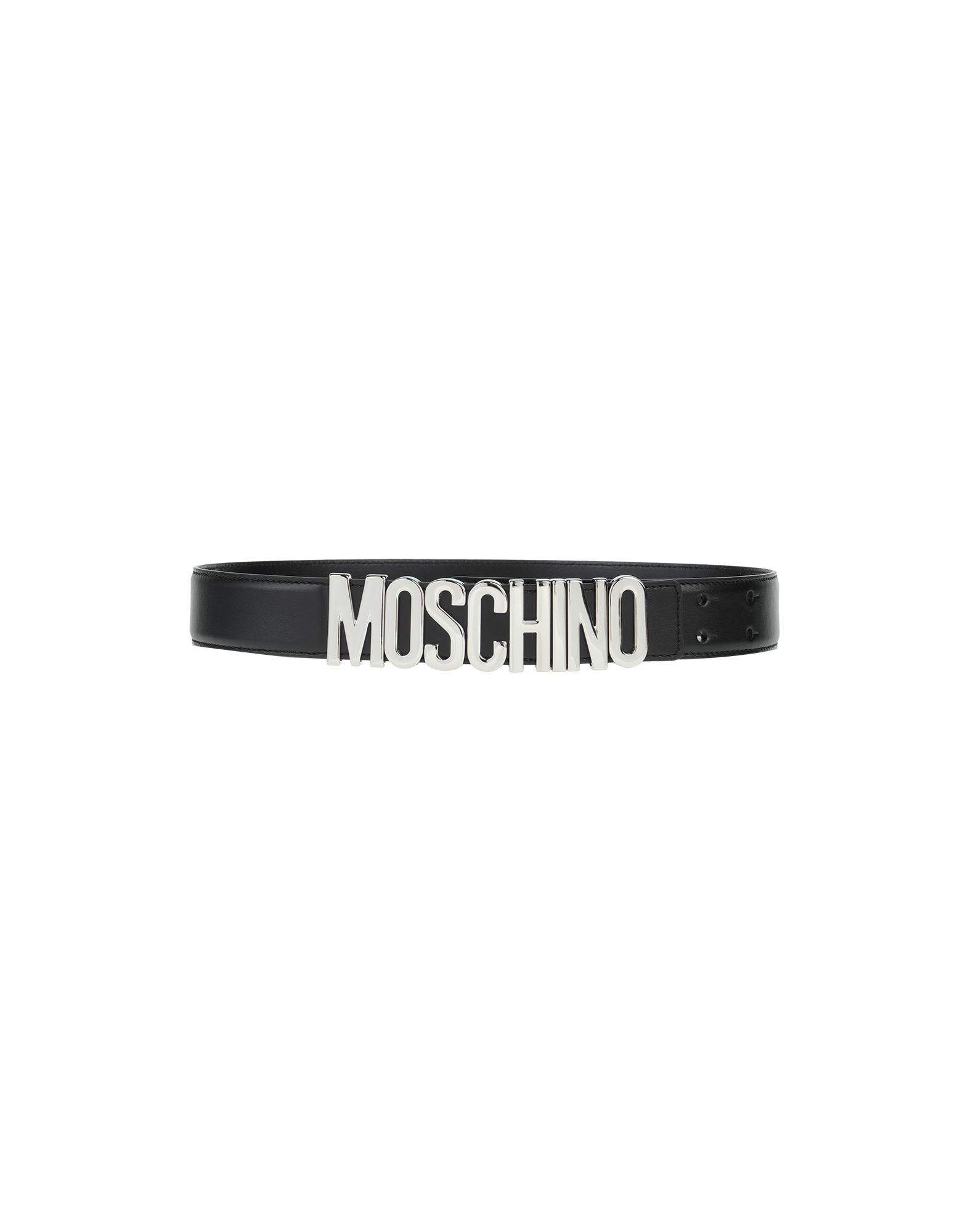 Shop Moschino Woman Belt Black Size 12 Soft Leather