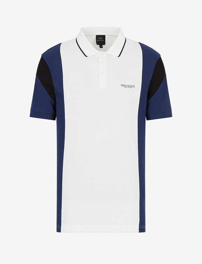 Armani Exchange Polo A Maniche Corte Bianco Cotone