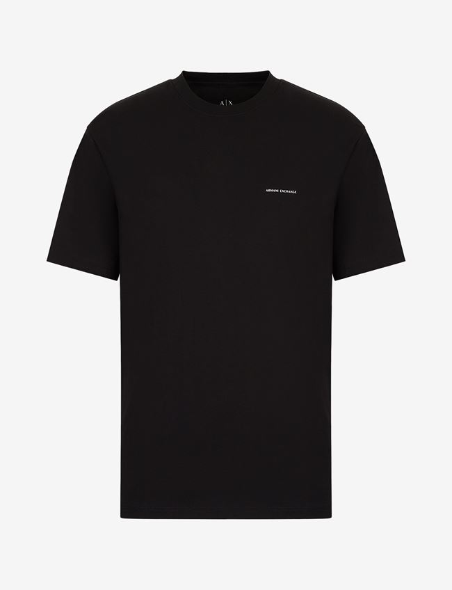 Armani Exchange T-Shirt Con Logo Nero Cotone