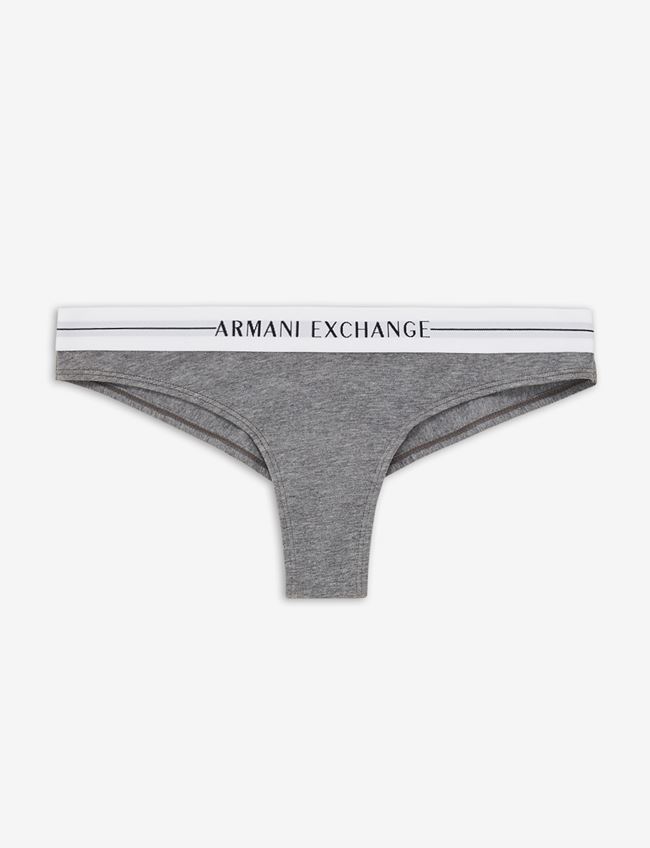 Armani Exchange Slip Grigio Cotone, Elastan