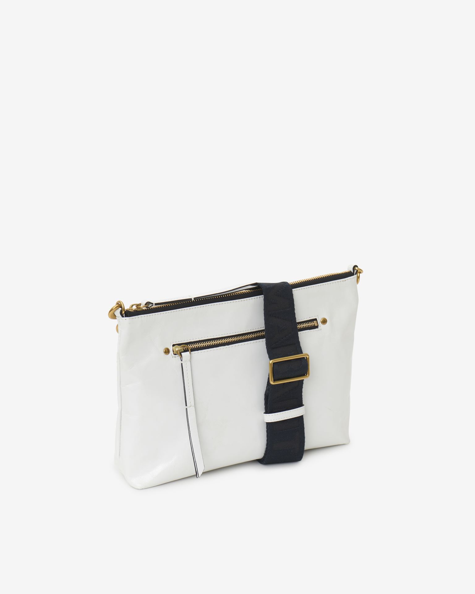 Shop Isabel Marant Nessah Zipped Crossbody Bag In White