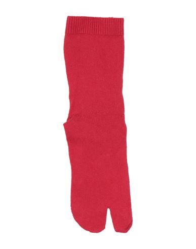 Maison Margiela Man Socks & Hosiery Red Size S Wool, Polyamide