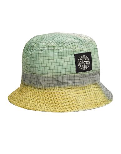 STONE ISLAND KIDS 90167 RIPSTOP COTTON/POLYESTER_AIRBRUSHED Chapeau Homme Jaune EUR 109