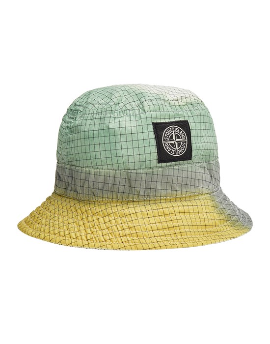  STONE ISLAND BABY 90167 RIPSTOP COTTON/POLYESTER_AIRBRUSHED Cap Man Yellow