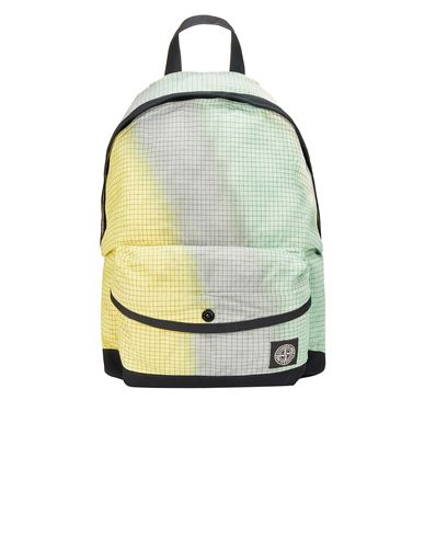 STONE ISLAND JUNIOR 90766 RIPSTOP COTTON/POLYESTER_AIRBRUSHED SAC À DOS ENFANT Homme Jaune EUR 299