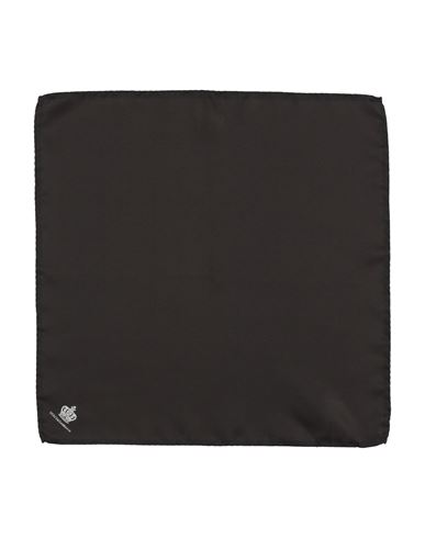 Dolce & Gabbana Man Scarf Dark Brown Size - Silk In Brown
