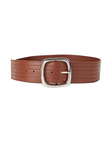 Orciani Woman Belt Brown Size 32 Soft Leather In Brown